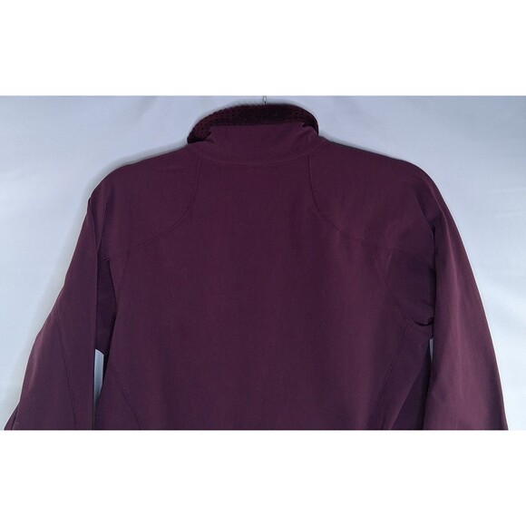 Women's Patagonia Adze Maroon Purple Gray Fleece Lined Soft Shell Jacket Sz M - Picture 9 of 16